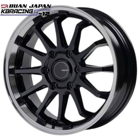 KBレーシングS-12 18インチ6.5J+38【225/50R18ホイールタイヤセット