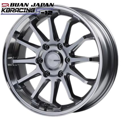 KBレーシングS-12 18インチ6.5J+38【225/50R18ホイールタイヤセット