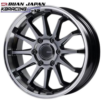 KBレーシングS-12 18インチ6.5J+38【225/50R18ホイールタイヤセット