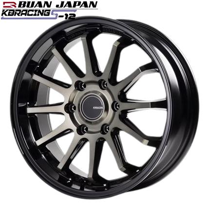 KBレーシングS-12 18インチ6.5J+38【225/50R18ホイールタイヤセット