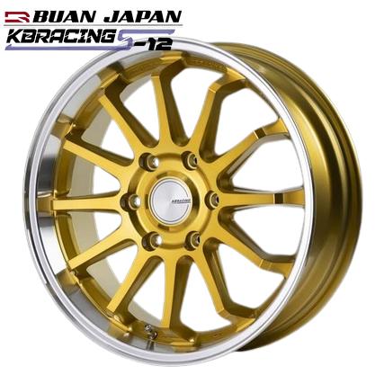 KBレーシングS-12 18インチ6.5J+38【225/50R18ホイールタイヤセット