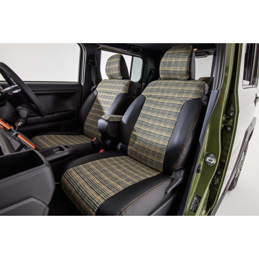 シートカバー(ライトグリーン×ハウンドトゥース)LA900/910Sタフト