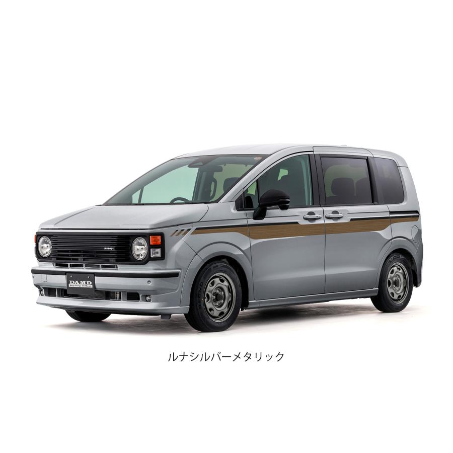 GT5/7フリードAIR e:HEV(アイソレーター)ウッド調サイドデカール左右セット【ダムド/DAMD】の画像
