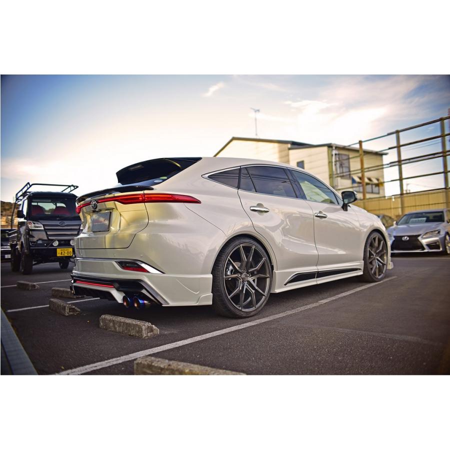 80系ハリアー PREMIEREリアハーフスポイラー未塗装＆専用リアLEDデイ