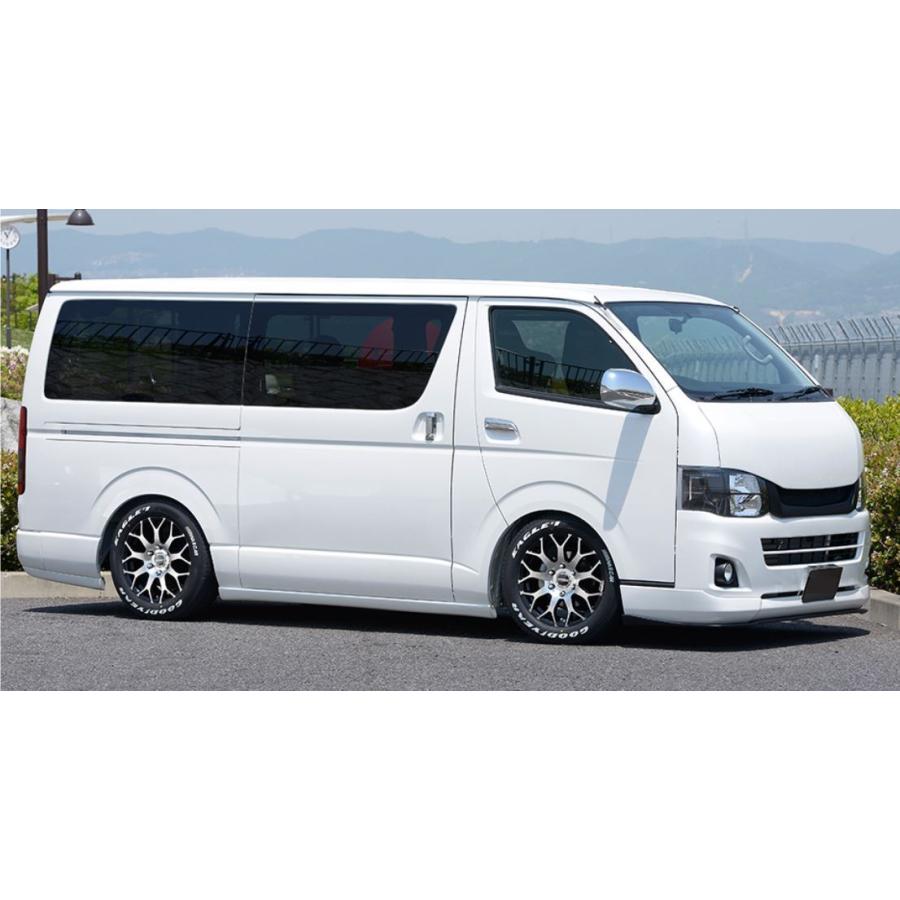 ハイエース ESSEX EC ブラックリムフランジポリッシュ - 18インチ