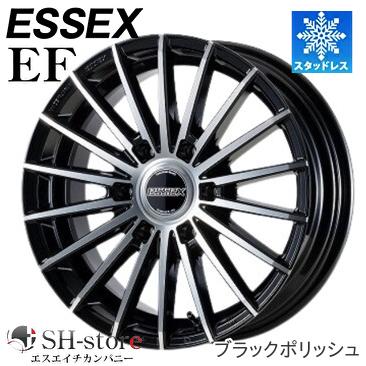 17インチ シルバー ブラック ホイール ECSTAタイヤ付き ESSEX(エセックス) EF(1P) ブラックポリッシュ 17インチ 厳選輸入215