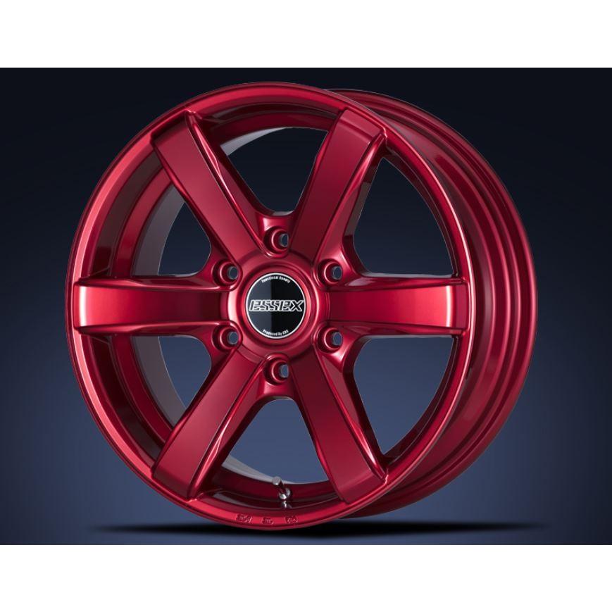 ESSEX(エセックス) EC キャンディレッド 18インチ 【厳選輸入225/50R18ホイールタイヤセット】 200系ハイエースに最適〈タイヤ銘柄選べます！〉