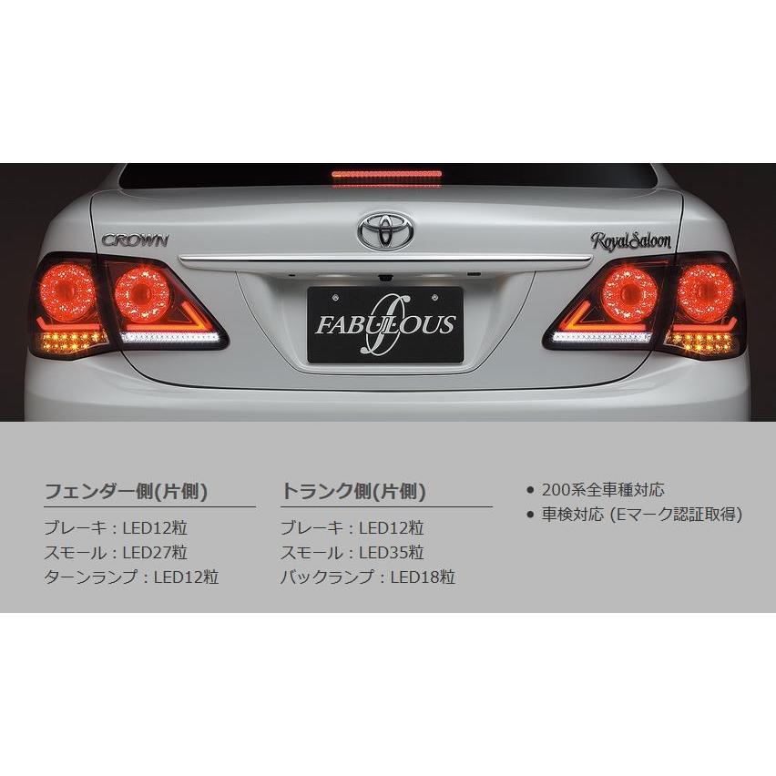 ファブレス(FABULOUS) LEDテールレンズ GRS200系クラウン ファブレス(FABULOUS) LEDテールレンズ GRS200系クラウン