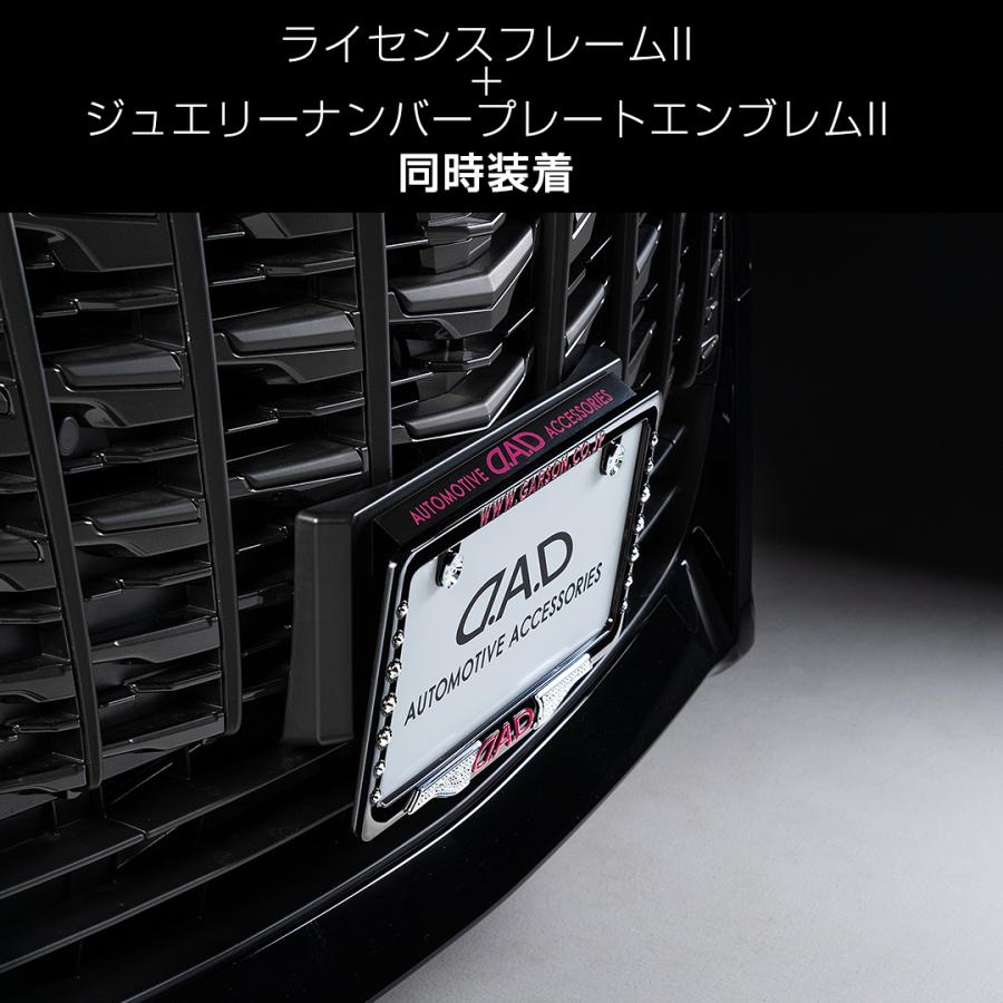 ギャルソン(GARSON)DADスタイリッシュナンバープレートステーブラック
