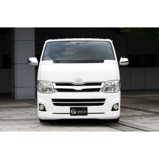 ハイエース加工済み純正バンパー＋キッズレーシング製ハーフエアロ J-CLUB レガンス」200系ハイエース 4〜8型（KDH/TRH200系）ワイド用
