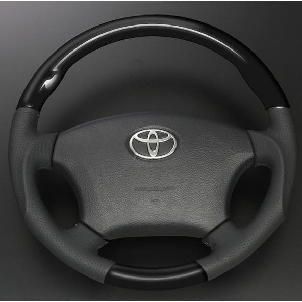 ウッド＆レザーガングリップステアリング 200系ハイエース1〜3型