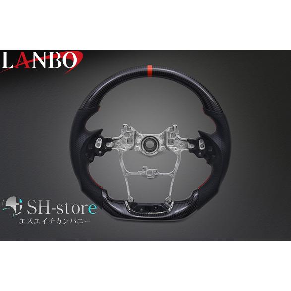 専用 ランボ LANBO プレミアムスポーツステアリング ウェットカーボン