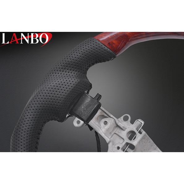 LANBO(ランボ) オリジナル ステアリング ガングリップ ヒーター付き 茶
