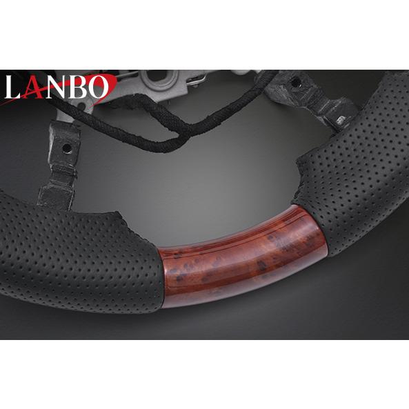 LANBO(ランボ) オリジナル ステアリング ガングリップ ヒーター付き 茶