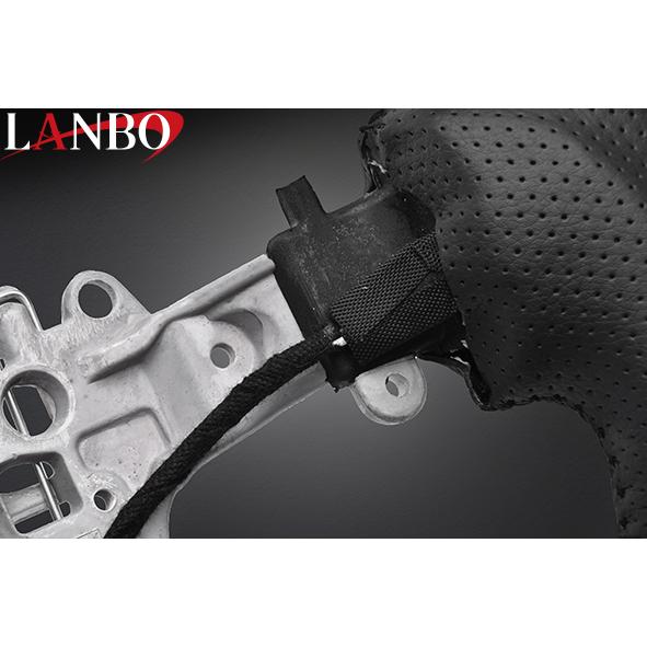 LANBO(ランボ) オリジナル ステアリング ガングリップ ヒーター付き 茶