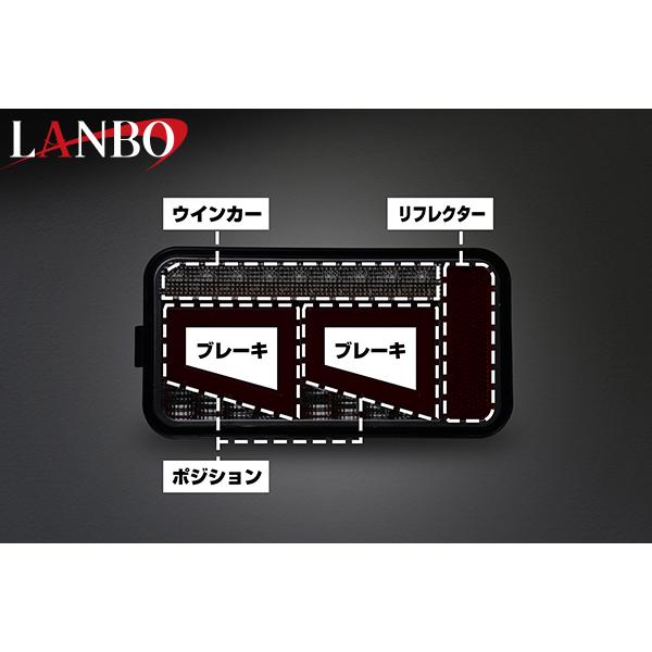 キャリィ/スーパーキャリイDA16T LEDテールレンズ【クリアレッド/インナーレッド】ランボ(LANBO)の画像