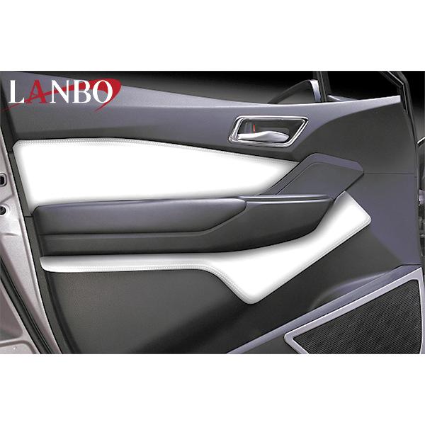 【K】C-HR LANBO レザードアパネル ブラック×ブシルバーステッチ C-HRドアレザーパネル【ブラック/レッド/ブルー/シルバー/カーボン