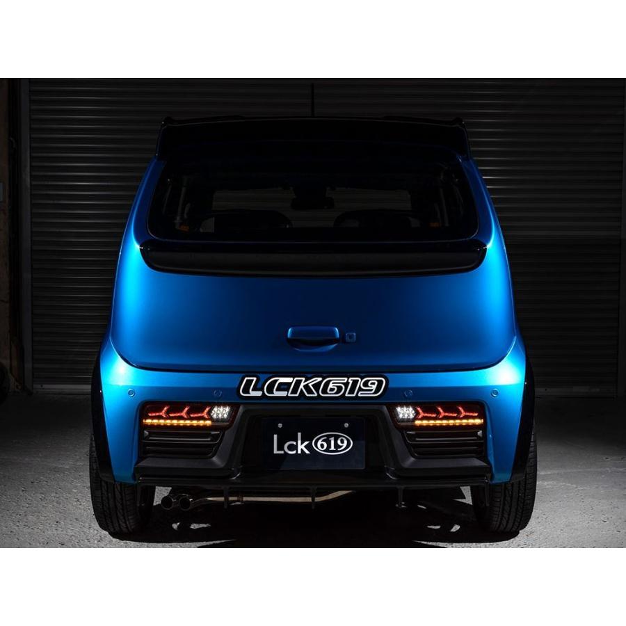 Lck619（ラブラーク/LOVELARK） クリスタルテールランプ idaten レッド\u0026クリアレンズ/クリスタルバー LCK-36-TLRC01 アルト/アルトターボRS/HA36Sの画像