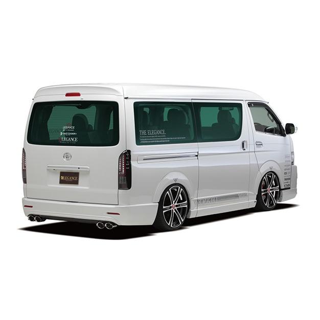 ハイエース レガンス(LEGANCE) オーバルデュアルマフラー・ダミーマフラー リアバンパー専用オーバルデュアルマフラーカッター, オーバーデュアル