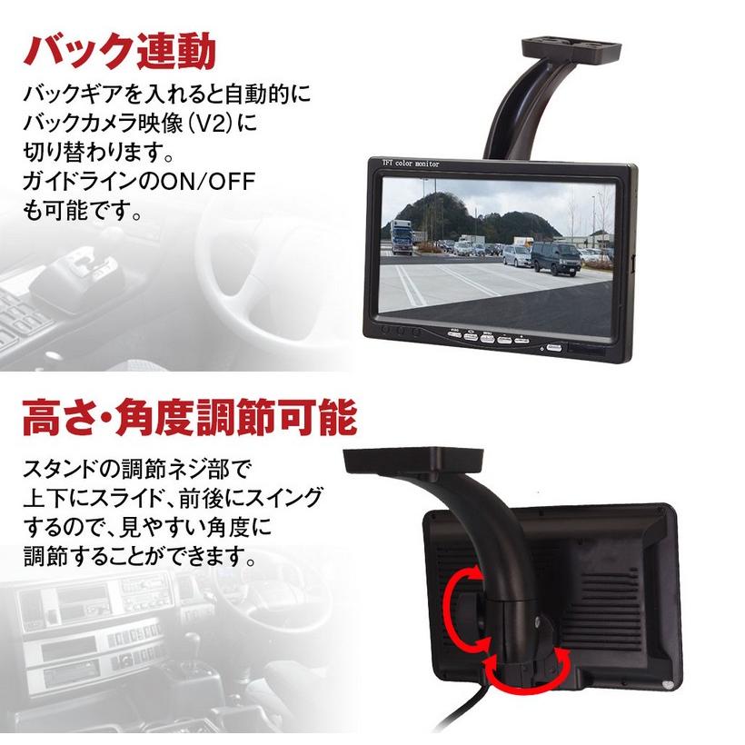 7インチハイマウントモニター4ピン接続タイプ HM705(車種専用ハイ