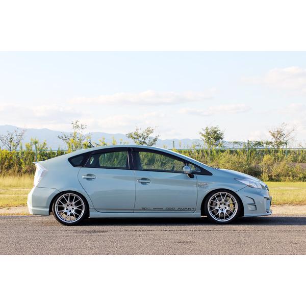 30系プリウス後期】フロントバンパースポイラー未塗装+LEDランプ(乱人