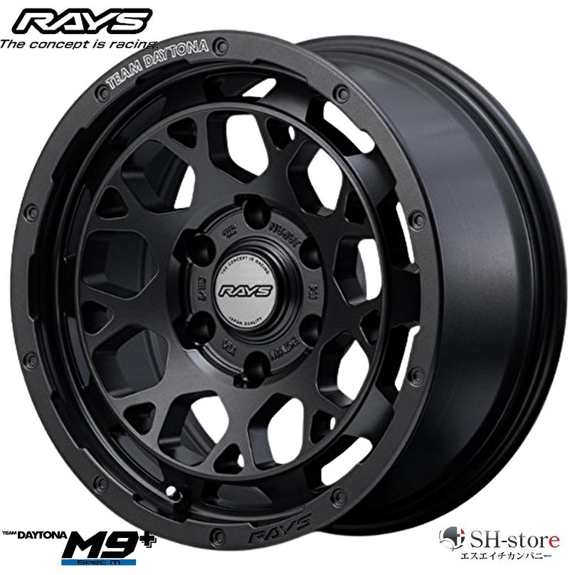 16インチ デイトナホイールタイヤ付き 215/65r16ハイエース レイズ デイトナM9+スペックMセミグロススーパーダークガンメタ16