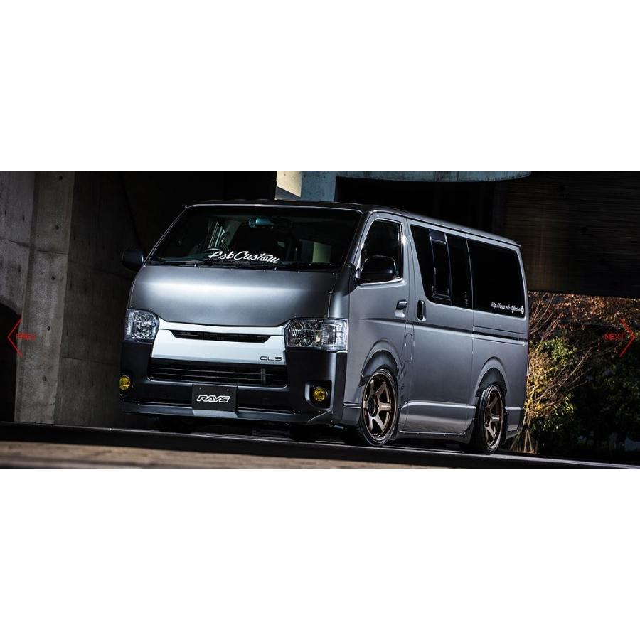 TE37 18インチ ハイエース ハイエースにTE37という選択。18インチホワイトレターで箱