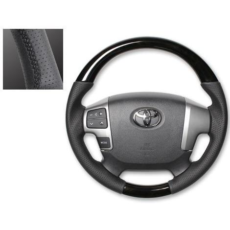 レアル（REAL）天然本木目本牛革 ブラックウッドステアリング