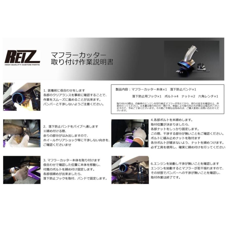 ライツ(REIZ) DAIHATSU マフラーカッター【チタンルック】 -LA650S
