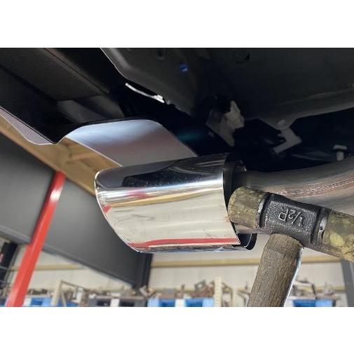 80系ハリアー マフラーカッターチタンテールSUS304真円100φ左右2個