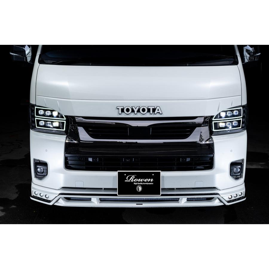 200系ハイエース4〜8型【ワイドボディ】フロントスポイラーLEDランプ