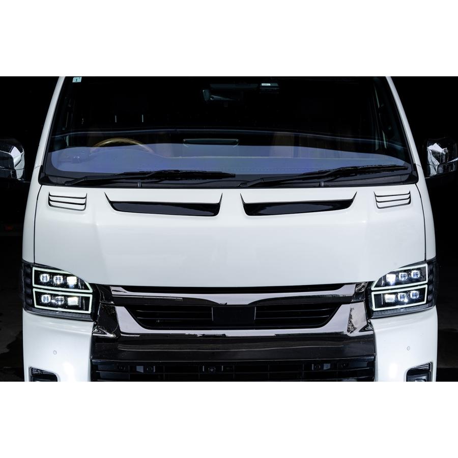 200系ハイエース4〜8型【ワイドボディ】レーシングボンネット(塗装済み