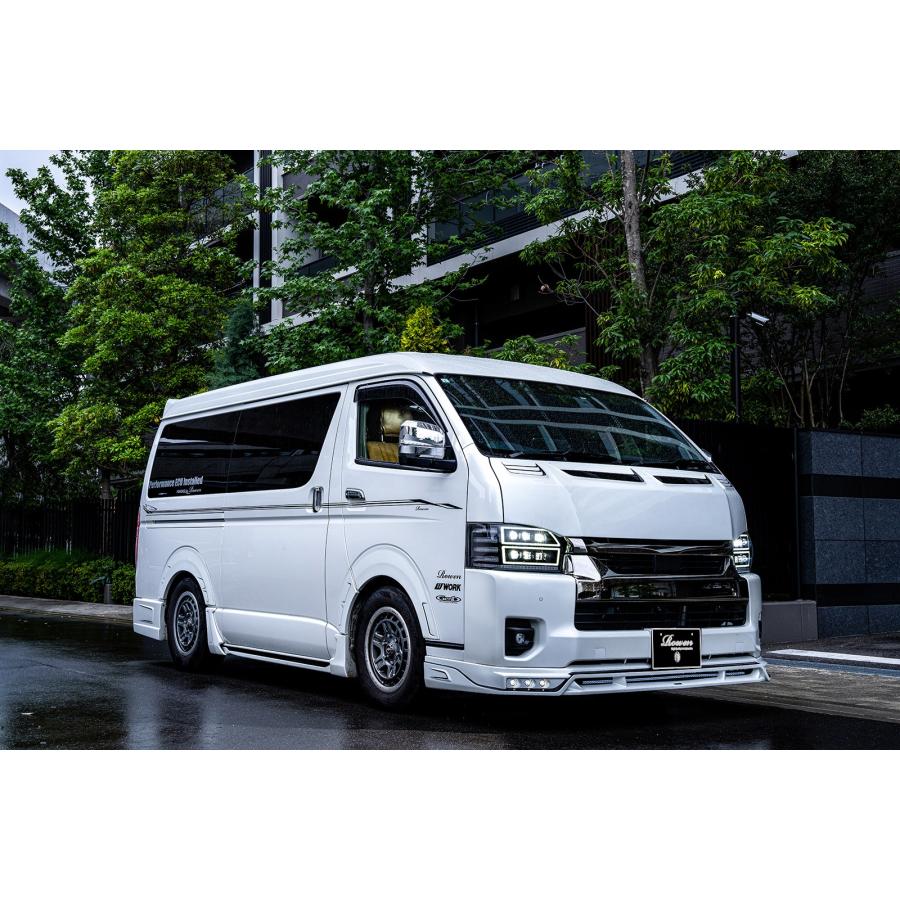200系ハイエース4〜8型【ワイドボディ】リアルーフスポイラータイプ2