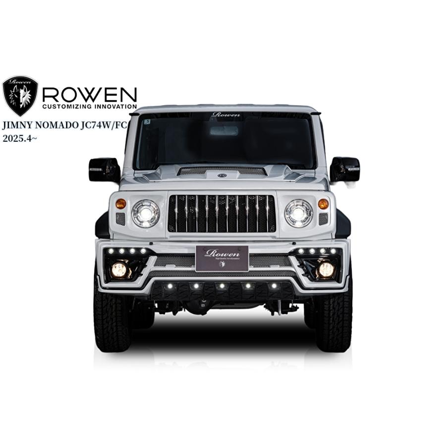ヒ*ロ様 ジムニー JB64W JB74W JC74W フロントバンパー スクエ ジムニーノマドJC74W フロントバンパースポイラーLEDランプ付属【塗装