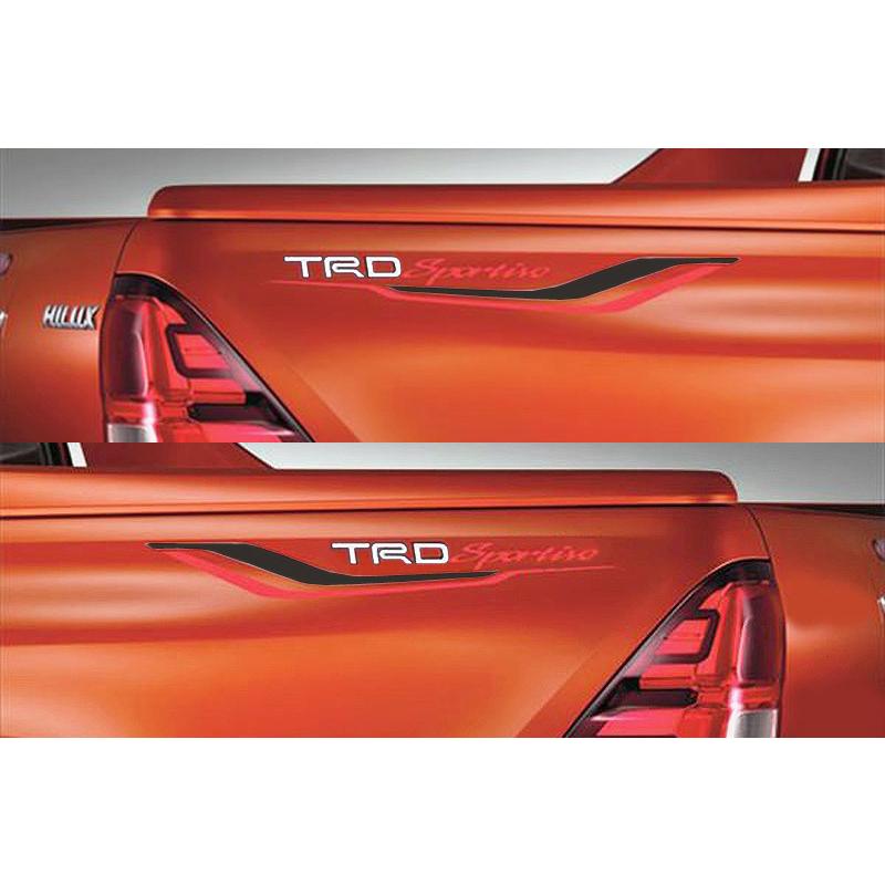 GUN125ハイラックス海外 トヨタ純正TRDベッドサイドステッカー