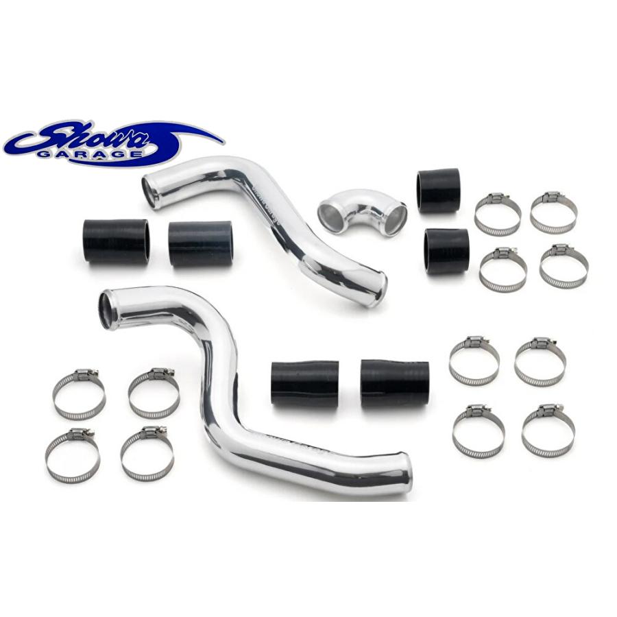 アルミターボパイピングセット【ポリッシュ・ブラック・レッド・ブルー