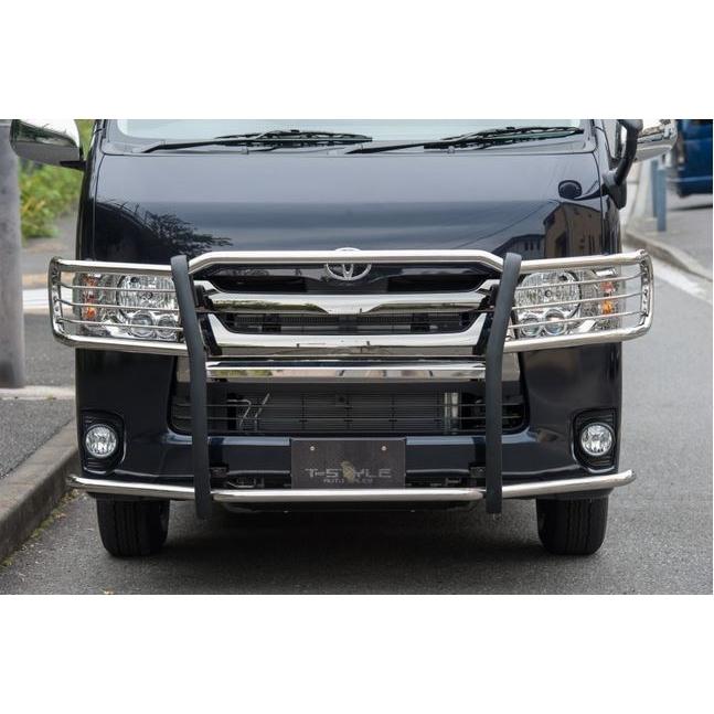 200　ハイエース　T-STYLE　フロントグリルガード　ナロー　7型 TSDスタイリング グリルガード（ナロー用） クローム 200系ハイエース