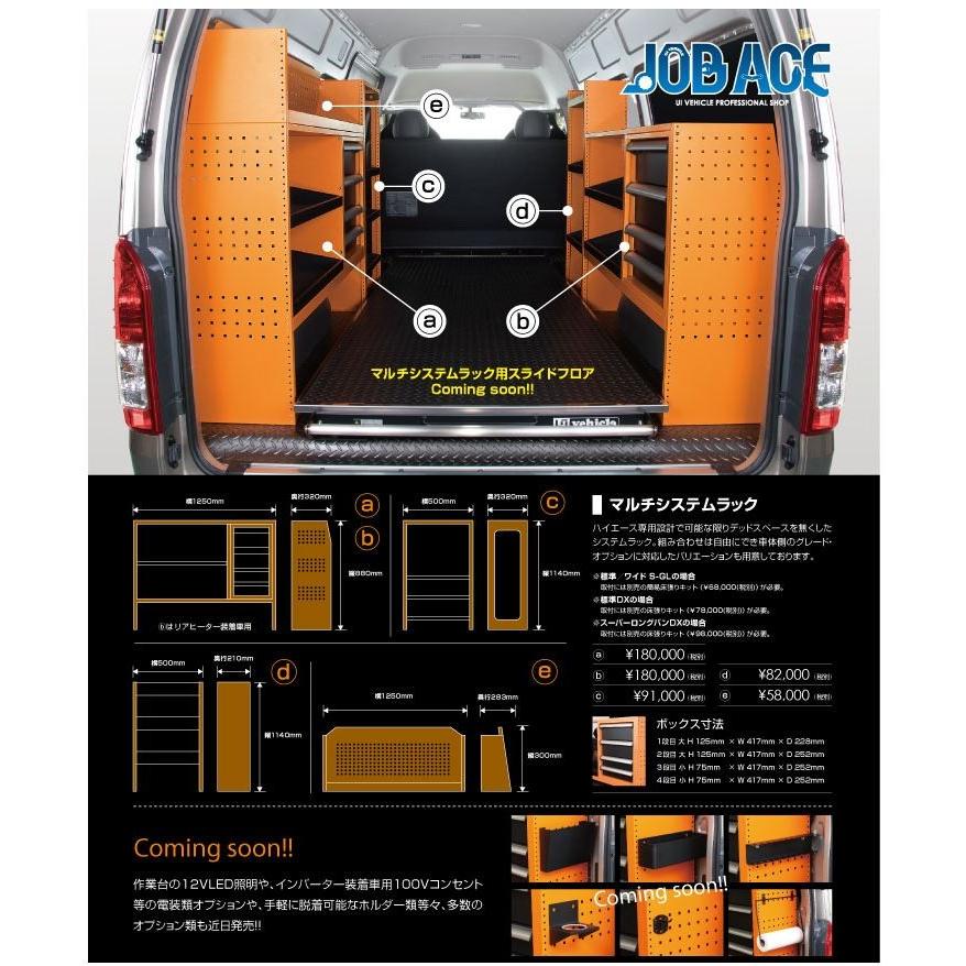 ユーアイビークル（ＵＩ-Ｖｅｈｉｃｌｅ） マルチシステムラックC 200系ハイエース専用設計の画像