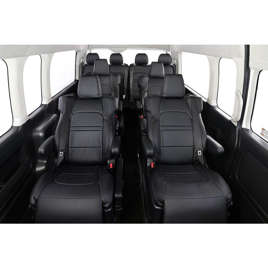 ユーアイビークル レザーシートカバー 10席分(1台分) 200系ハイエース