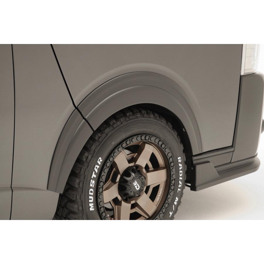 200系ハイエース オーバーフェンダーキット6P未塗装(約20mmワイド・約