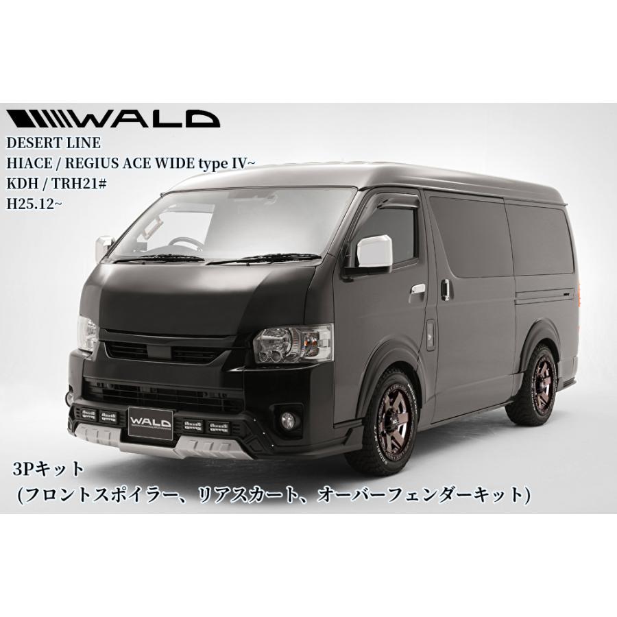 200系ハイエースワイドボディ4〜8型現行 エアロ3Pキット