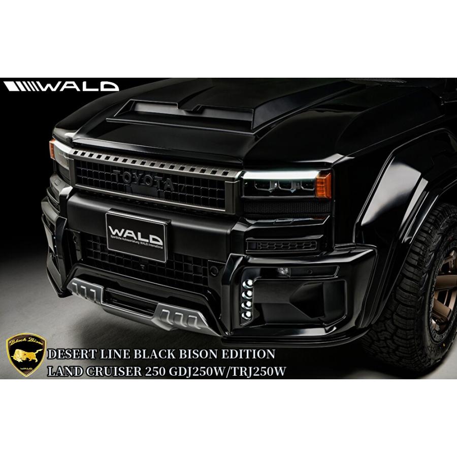 リップセット 新品未使用 250系ランドクルーザー フロントスポイラー未塗装/LEDランプ［デザート