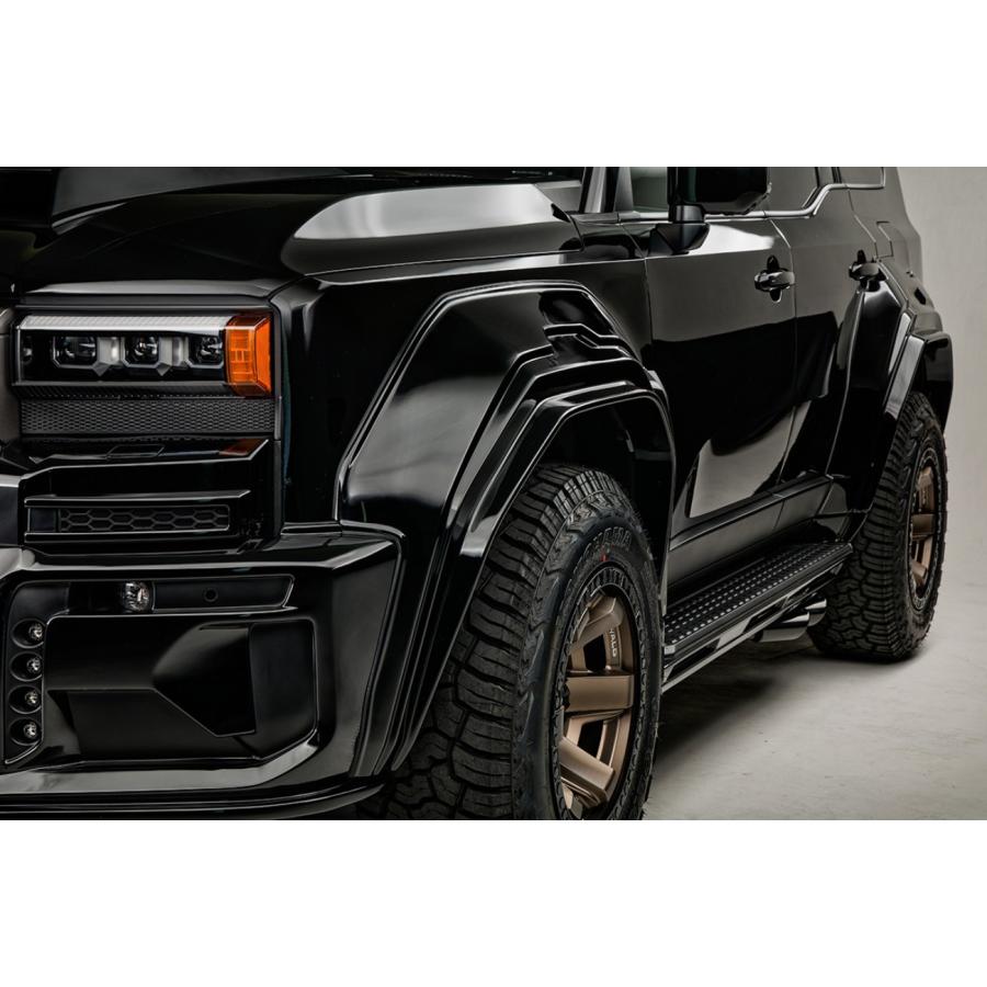 250系ランドクルーザー サイドマフラーOVAL117W×2左右4本出し［ハーフ