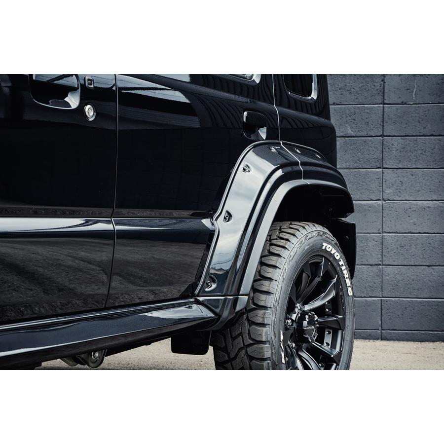 送料無料　シェビーバン バンデューラ オーバーフェンダー トヨタ202 ブラック JC74Wジムニーノマド WALD(ヴァルド)SPORTS LINEブラックバイソン