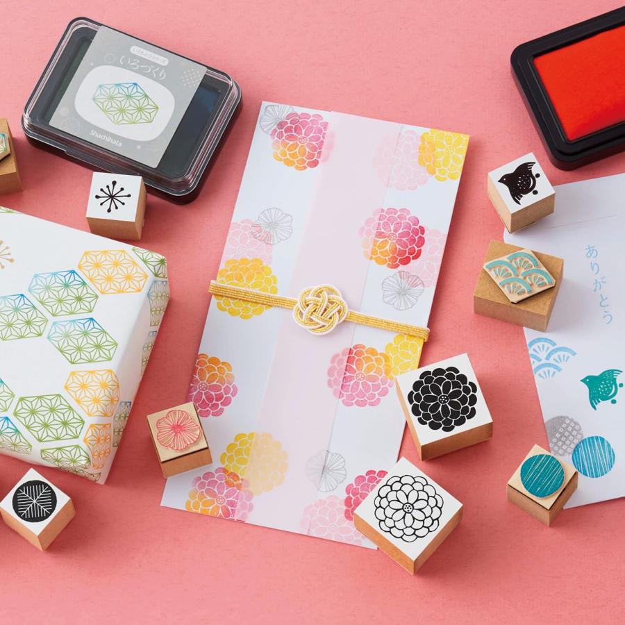 シヤチハタ公式 クラフトはんこ【和柄】【第1弾】【25×30mm