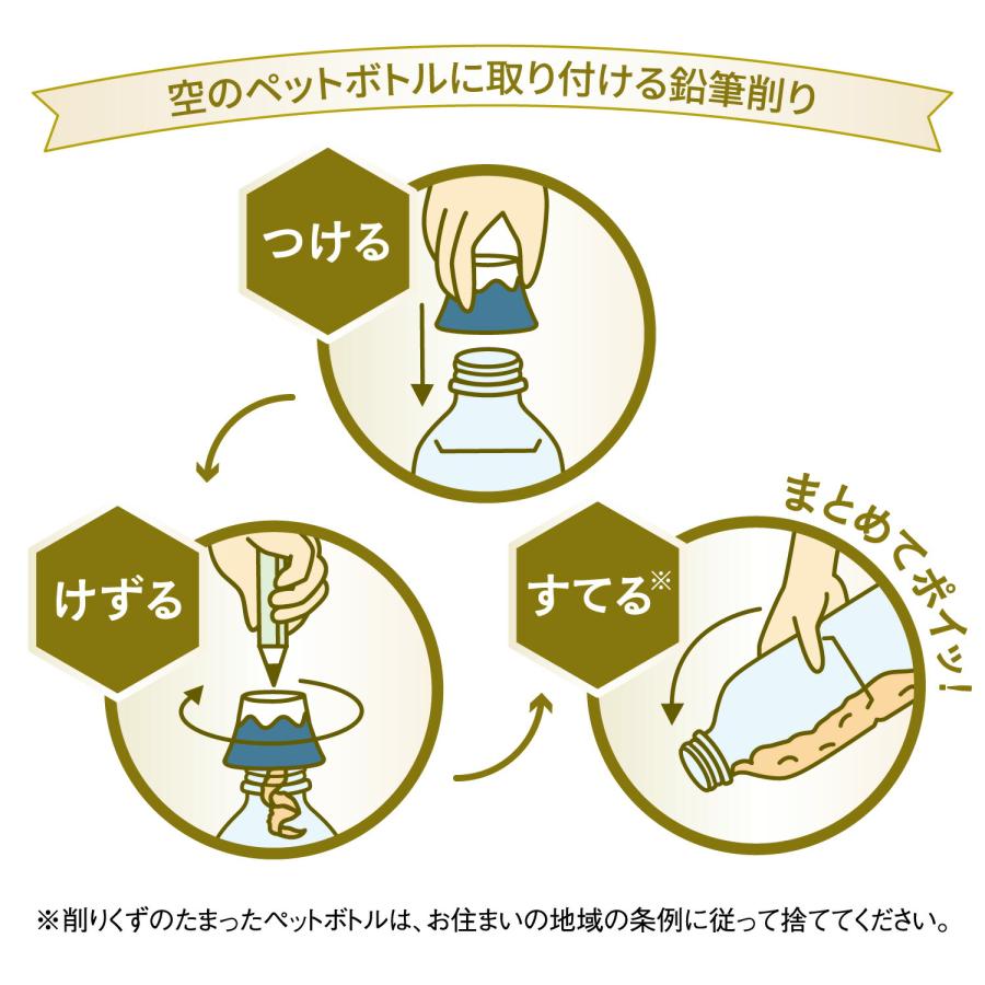 鉛筆削り えんぴつ削り ペットボトル ケズリキャップ 富士山 手動 日本