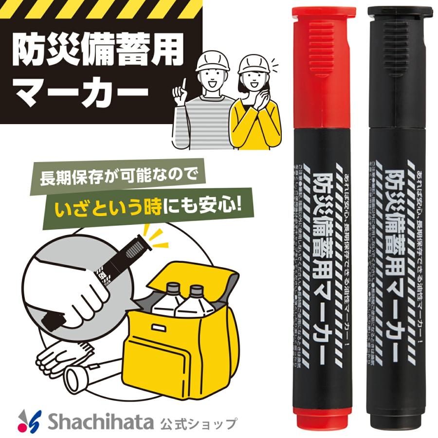 防災備蓄用マーカー 油性ペン 黒 名前ペン 油性 長期保存 最長7年