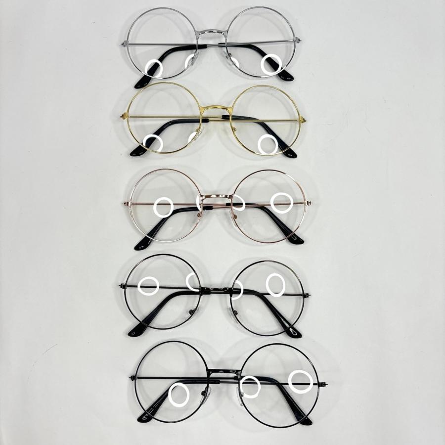 まとめ売り】 丸メガネ 伊達 眼鏡 全4色 51本セット : しゃちほこ