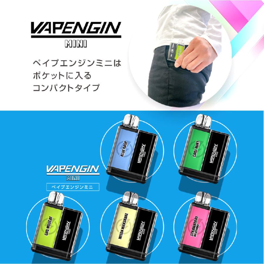 ベイプエンジン ミニ 電子タバコ ベイプ 使い捨て 電子 シーシャ 持ち運び スターターキット 本体 タール ニコチン0 Vapengin ...