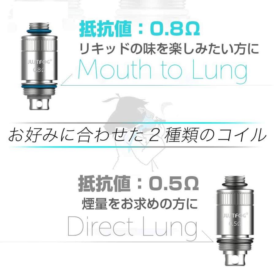 Justfog FOG1 コイル 0.5Ω 0.8Ω 5個入 フォグワン ポケックス 交換用